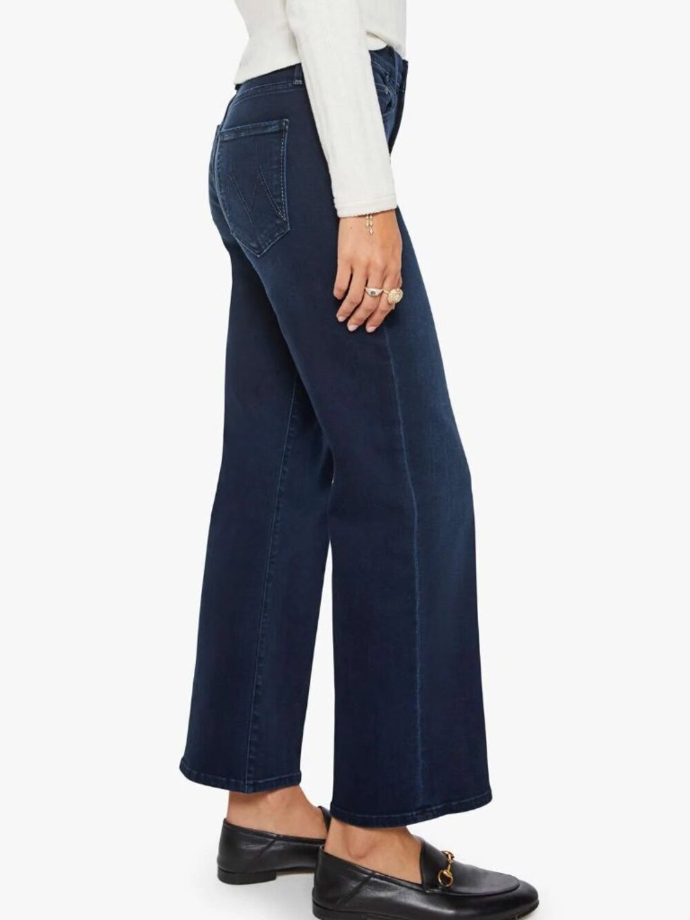 MOTHER The Mid Rise Rambler Zip Ankle Jeans Night in Venice Size 31